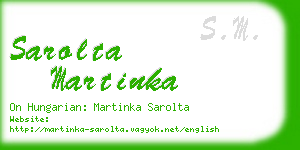 sarolta martinka business card